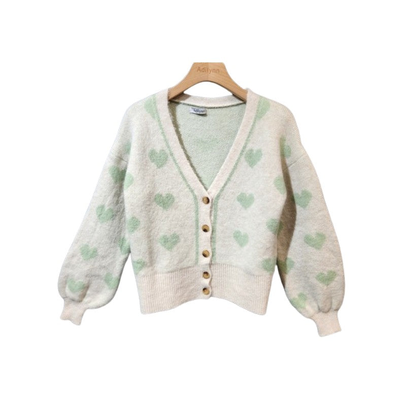 Gilet coeur - vert